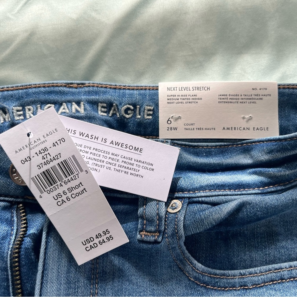 American Eagle Outfitters High Waist Women's Blue Jeans